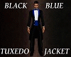 Black Blue Tuxedo Jacket