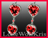 Hearts Earrings Ruby