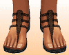 Flat black sandals*K477*