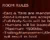 Room Rule Sign