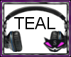 Teal Cat Headphones