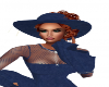 royal blue, hat