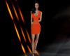 -1M- Orange short dress
