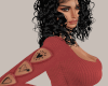 Hearts Tattoo Top Coral