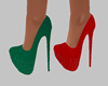 Christmas Green/Red Heel