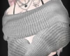 𝒊 | Grey Crop Sweater