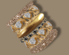 Gold Bangles BlkDiamond
