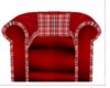 Red Cuddle Chair w/poses