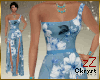 cK Outfit  Floral  Blue