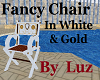 Fancy Chair White/gold 