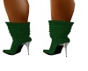 Green mid calf boots
