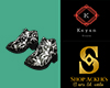 Pattern silver shoes