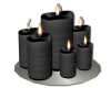 Tray of Black Candles