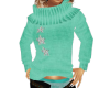 Aqua Snowflake Sweater