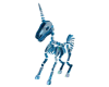Blue Unicorn Skeleton