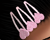 6 Pink Hair Clips