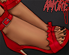 $ Ruffle Red Heels