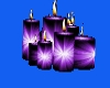 black purple candles