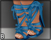 Blue Silk Ribbon Heels