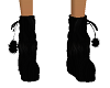 Black Pom pom boots