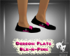 Dereon Flats Blk-n-Pink 