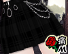 蝶 Black Plaid Skirt