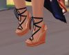 orange with blue laces