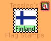 Finland flag stamp