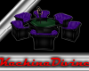 (KD)purp/bla chair set