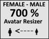Avatar scaler 700%