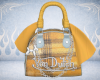Von Yellow Plaid Bag