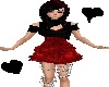 emo black& red dress