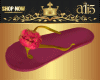 Flip-Flops W/ PomPoms