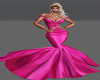 Night Pink Satin Gown