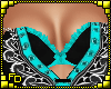 Lacey Corset -Blk & Teal