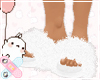 ♚ White Fuzzy Slippers