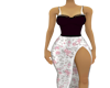 red pink w flower dress