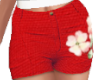 red laced shorts