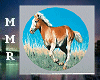 Mustang Foal Oval Poster