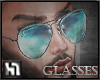 [H1]}Cyan Glasses/
