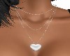 WHITE  HEART  NECKLACE