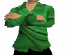 mens green silk shirt
