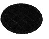 (V) Black round rug