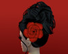 Red roses for hair