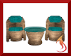 Cyan Bamboo Chairs