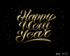 Gold Happy New Year Sign