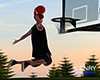 Basketball dunk .