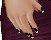 black nails white tip