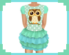 [S] Mint Owl Dress