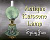Antq Karosene Lamp_teal2